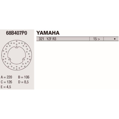 Disque de frein Brembo DP 220X4.5 68B407P0BRE