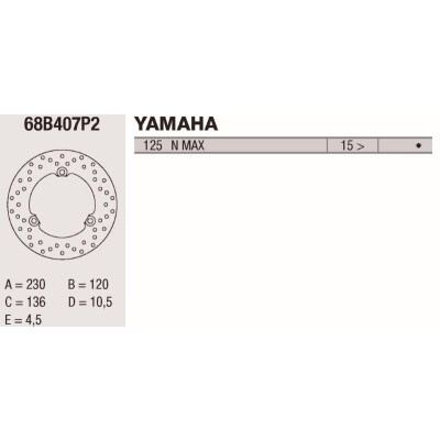 Disque de frein Brembo DP 230X4.5 68B407P2BRE