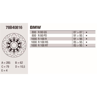 Disque de frein Brembo DP 285X4 78B40816BRE