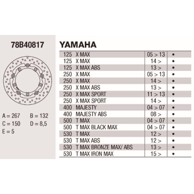 Disque de frein Brembo DP 267X4 78B40817BRE