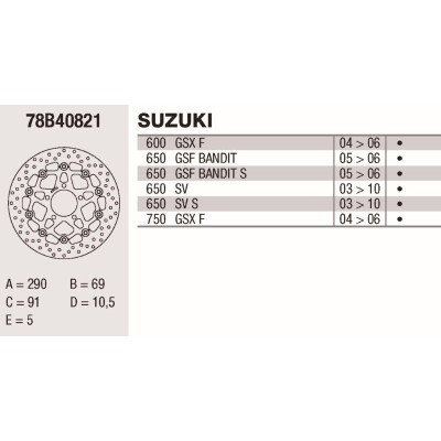 Disque de frein Brembo DP 290X5