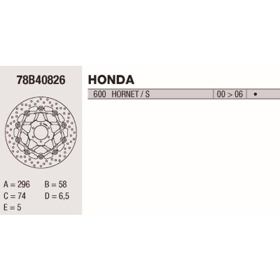 Disque de frein Brembo DP 296X5 78B40826BRE