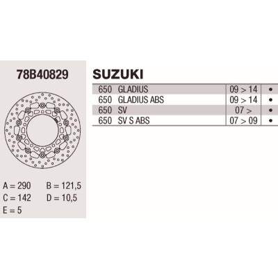 Disque de frein Brembo 290X5