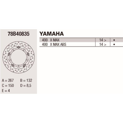 Disque de frein Brembo DC 267X4