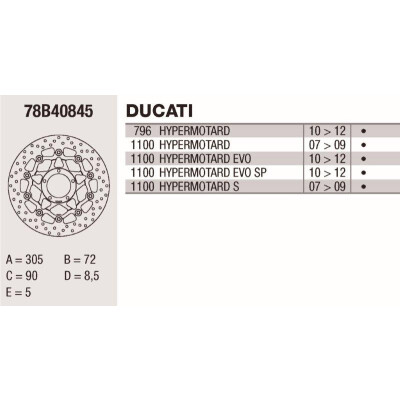 Disque de frein Brembo DP 305X4.5