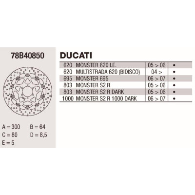 Disque de frein Brembo DP 300X4
