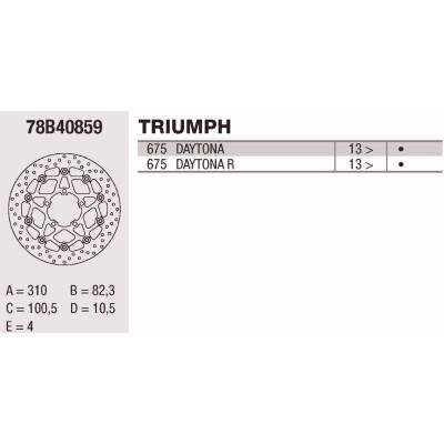 Disque de frein Brembo DC 310X4 78B40859BRE