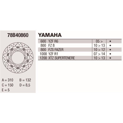 Disque de frein Brembo DP 310X5 78B40860BRE