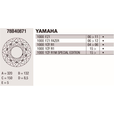 Disque de frein Brembo DP 320X5 78B40871BRE