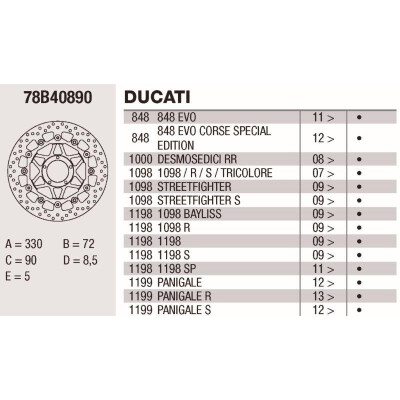Disque de frein Brembo DP 330X5