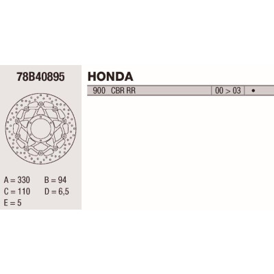 Disque de frein Brembo DC 330X5