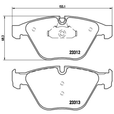 Jeu de 4 plaquettes de frein BREMBO P 06 054X