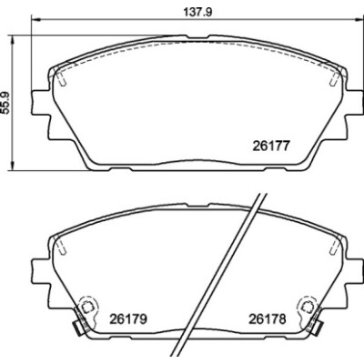 Jeu de 4 plaquettes de frein BREMBO P 49 065