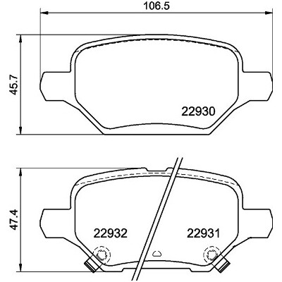 Jeu de 4 plaquettes de frein BREMBO P 59 099