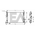 Radiateur, refroidissement moteur EACLIMA 31R22125ELA