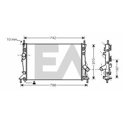 Radiateur, refroidissement moteur EACLIMA 31R22125ELA