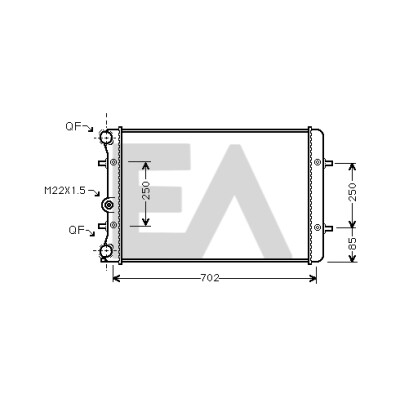 Radiateur, refroidissement moteur EACLIMA 31R02033ELA