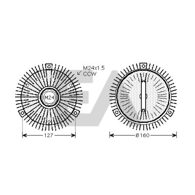 Noyau de ventilateur, réf. moteur EACLIMA 35C07D06ELA