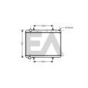 Radiateur, refroidissement moteur EACLIMA 31R55043ELA