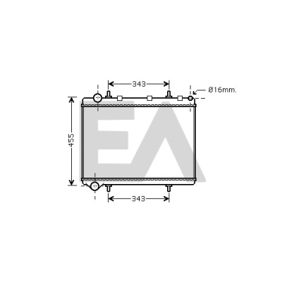 Radiateur, refroidissement moteur EACLIMA 31R55043ELA