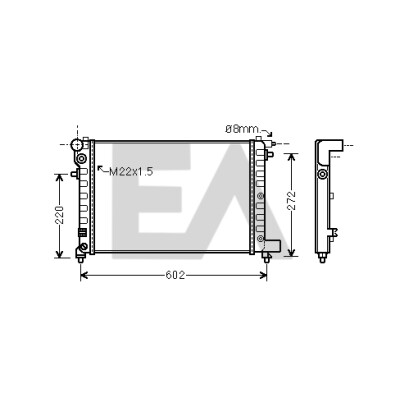 Radiateur, refroidissement moteur EACLIMA 31R10076ELA