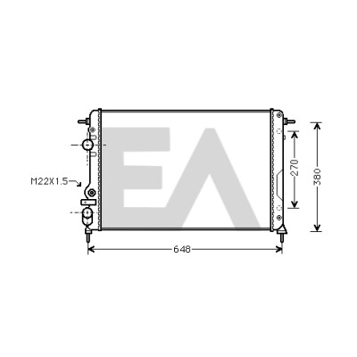 Radiateur, refroidissement moteur EACLIMA 31R60116ELA