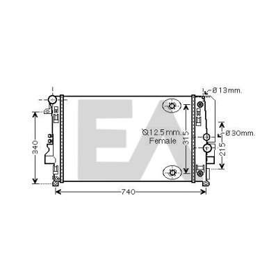 Radiateur, refroidissement moteur EACLIMA 31R50182ELA