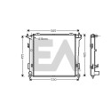 Radiateur, refroidissement moteur EACLIMA 31R28059ELA