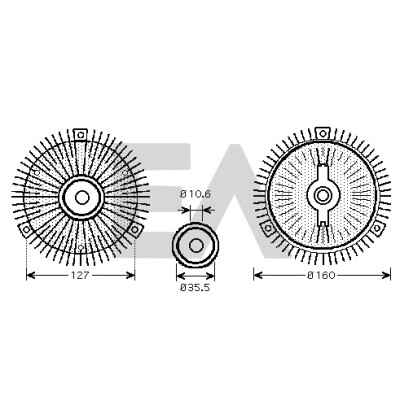 Noyau de ventilateur, réf. moteur EACLIMA 35C50D10ELA