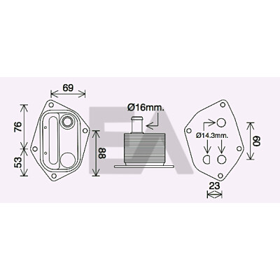 Refroidisseur d'huile moteur EACLIMA 37G28009ELA