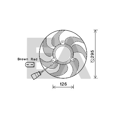 Ventilateur, refroidissement du moteur EACLIMA 33V77032ELA