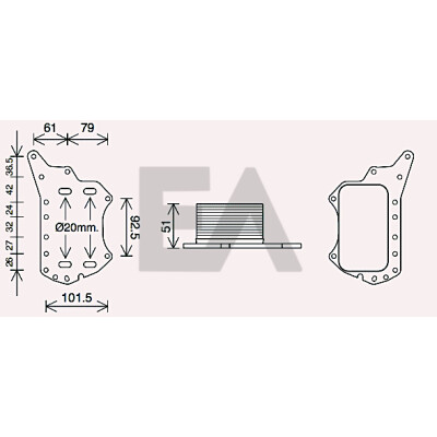Refroidisseur d'huile moteur EACLIMA 37G60008ELA