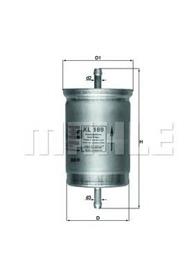 Filtre à carburant MAHLE ORIGINAL KL 189