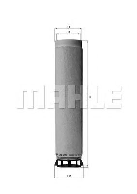 Filtre à air supplémentaire MAHLE ORIGINAL LXS 271