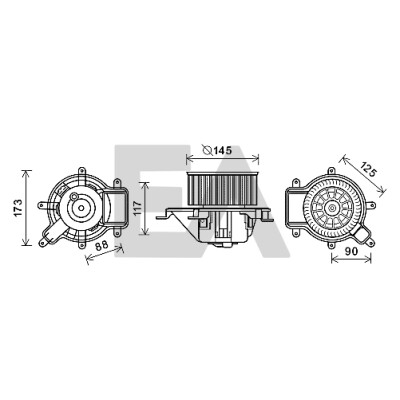 Moteur électrique, pulseur d'air habitacle