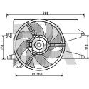 Ventilateur, refroidissement du moteur EACLIMA 33V22042ELA
