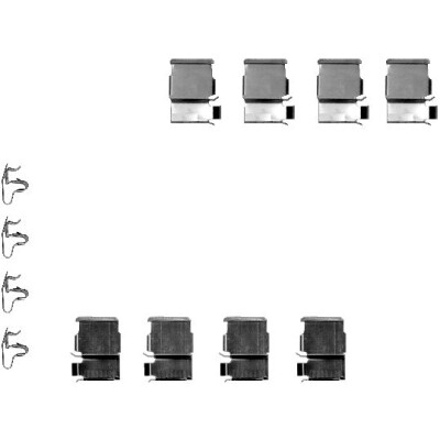 Kit d'accessoires, plaquettes de frein HELLA 8DZ 355 202-371