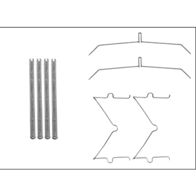 Kit d'accessoires, plaquettes de frein HELLA 8DZ 355 205-641
