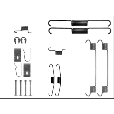 Kit d'accessoires, mâchoires de frein HELLA 8DZ 355 205-881