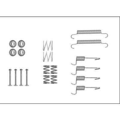 Kit d'accessoires, mâchoires de frein de stationnement HELLA 8DZ 355 205-931