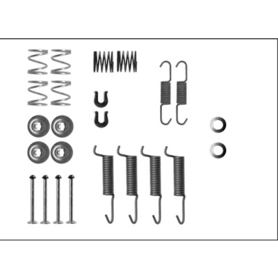 Kit d'accessoires, mâchoires de frein de stationnement HELLA 8DZ 355 205-971