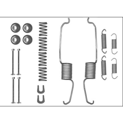 Kit d'accessoires, mâchoires de frein HELLA 8DZ 355 206-091