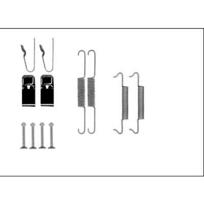 Kit d'accessoires, mâchoires de frein de stationnement HELLA 8DZ 355 206-131