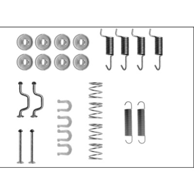 Kit d'accessoires, mâchoires de frein de stationnement HELLA 8DZ 355 206-151