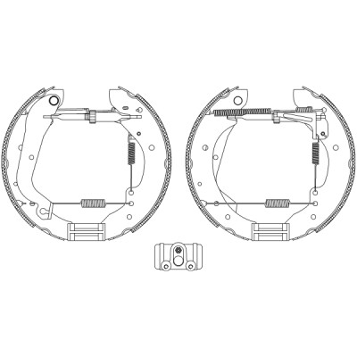 Jeu de mâchoires de frein HELLA 8DB 355 003-991