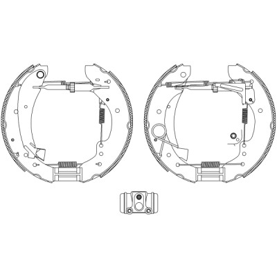 Jeu de mâchoires de frein HELLA 8DB 355 004-221