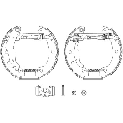 Jeu de mâchoires de frein HELLA 8DB 355 004-381