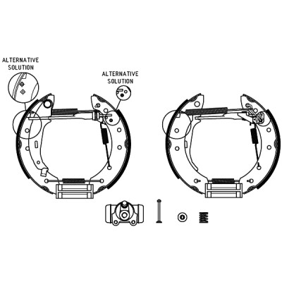 Jeu de mâchoires de frein HELLA 8DB 355 004-431