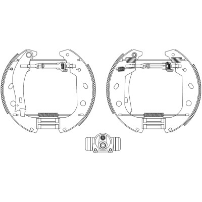 Jeu de mâchoires de frein HELLA 8DB 355 004-471