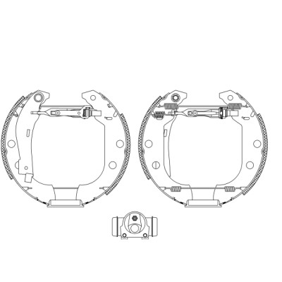 Jeu de mâchoires de frein HELLA 8DB 355 004-541